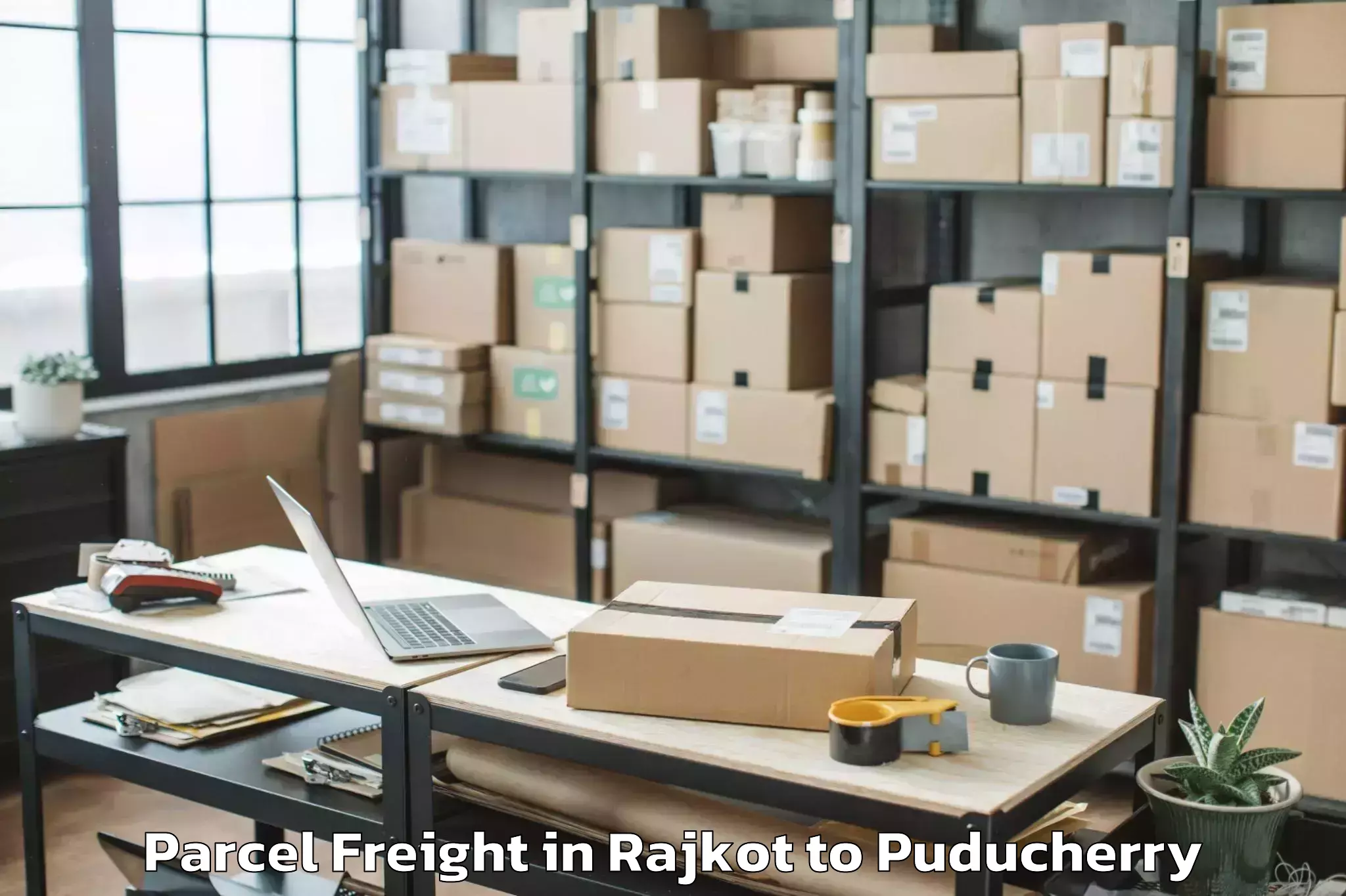 Leading Rajkot to Pondicherry University Parcel Freight Provider